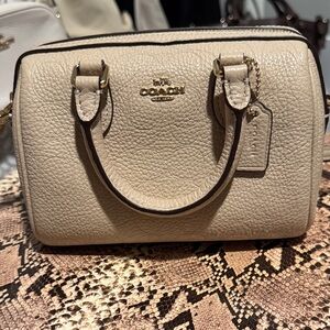 Coach Mini Rowan 2-Way Bag in Light Beige CCF28